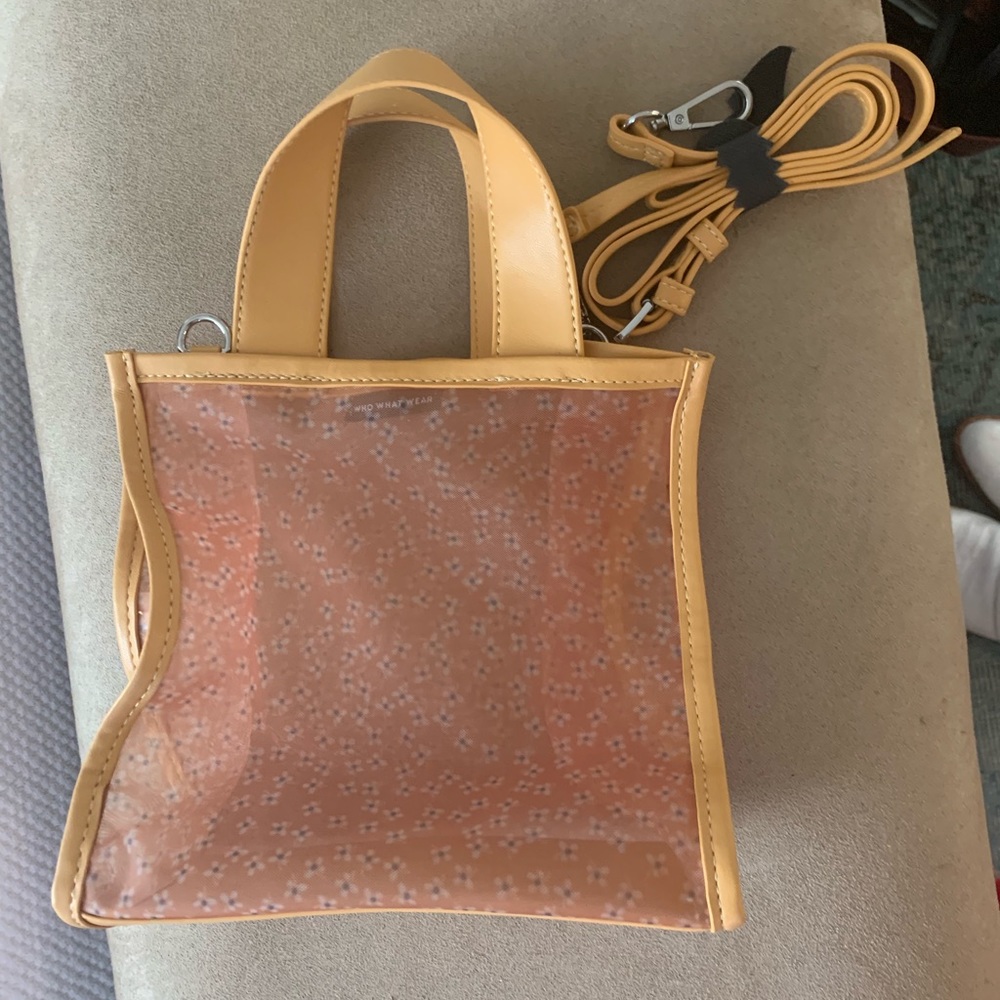 Floral Orange Mesh Purse